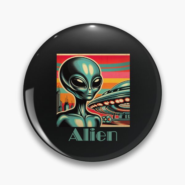 Item preview, Alien with ufo Retro-style designed and sold by ShirtWardrobe.