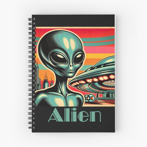 Item preview, Alien with ufo Retro-style designed and sold by ShirtWardrobe.