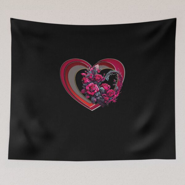 Item preview, Heart Collage Art Representation Heart with Roses designed and sold by Endo Designs - cause Love and Life matters.