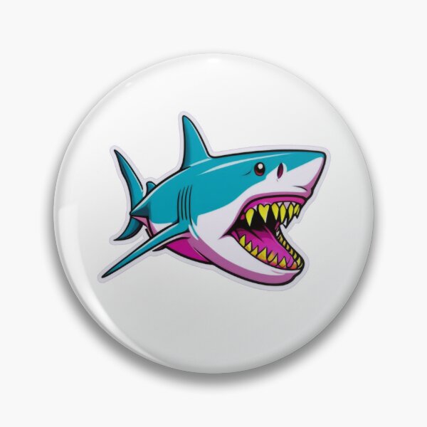 Item preview, Bright and Bold Shark Art Stickers designed and sold by ArtCreator2023.