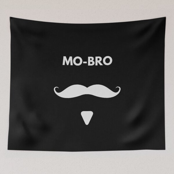 Item preview, MOvember Inspired MO-BRO Moustache 7 T-Shirt and Mustache Stickers designed and sold by Wit-T-Merch.