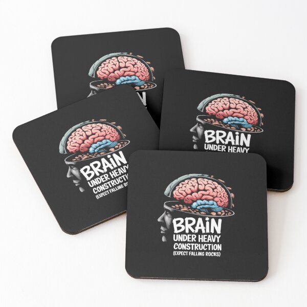Item preview, Brain Under Heavy Construction (Expect Falling Rocks) Witty Design designed and sold by OwlWorks.