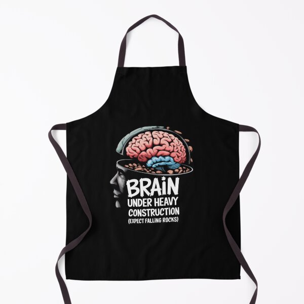 Item preview, Brain Under Heavy Construction (Expect Falling Rocks) Witty Design designed and sold by OwlWorks.