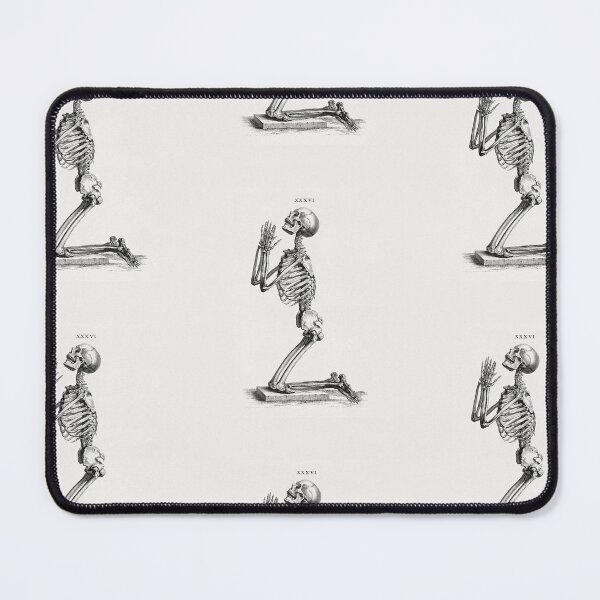 Item preview, Human skeleton kneeling in prayer (1733), vintage illustration by William Cheselden designed and sold by Vintage Designs +.