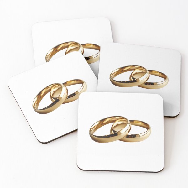 Item preview, Elegant pair of gold wedding rings designed and sold by MiraCleAI.