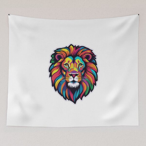 Item preview, Wild King in Vibrant Colors designed and sold by ArtCreator2023.