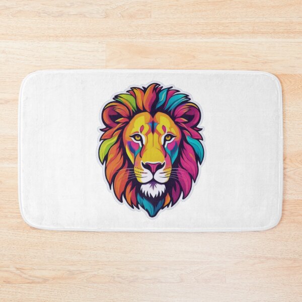 Item preview, Colorful Lion Head Design designed and sold by ArtCreator2023.