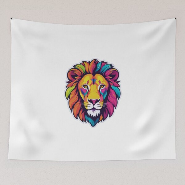 Item preview, Colorful Lion Head Design designed and sold by ArtCreator2023.