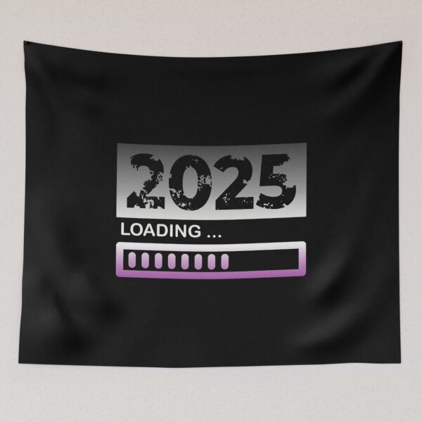Item preview, 2025 Loading, Asexual pride flag graphic, New Year, 2025, New Years Eve, celebration, funny,  Countdown, Loading, New You, New Year Resolutions,   designed and sold by PrideBeProud.