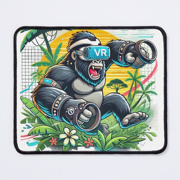 Item preview, VR gaming gorilla in a lush, tropical environment. designed and sold by PholPol1959.