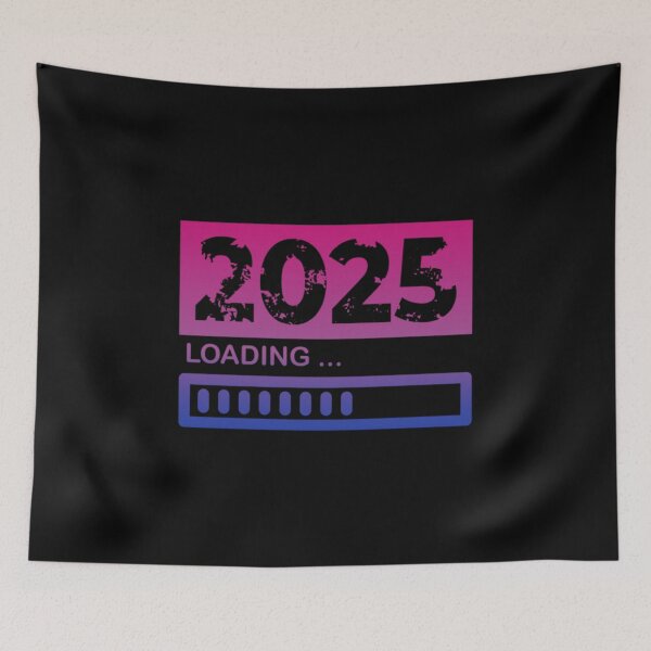 Item preview, 2025 Loading, Bisexual pride flag graphic, New Year, 2025, New Years Eve, celebration, funny,  Countdown, Loading, New You, New Year Resolutions,   designed and sold by PrideBeProud.