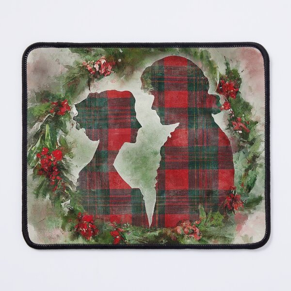 Item preview, Outlander Christmas Plaid Tartan with Wreath designed and sold by dealchica.