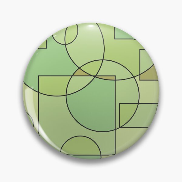 Item preview, Abstract geometric composition, basic shapes: circles and squares/ Shades of pastel green. designed and sold by My-fake-places.