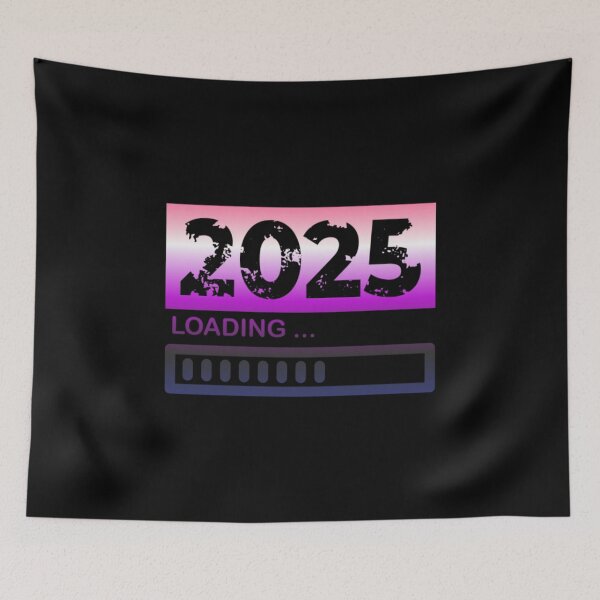 Item preview, 2025 Loading, Genderfluid pride flag graphic, New Year, 2025, New Years Eve, celebration, funny,  Countdown, Loading, New You, New Year Resolutions,   designed and sold by PrideBeProud.
