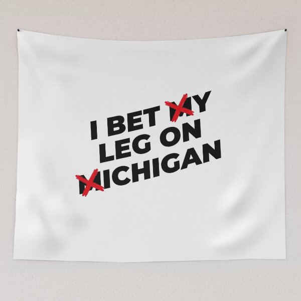 Item preview, Beat Michigan | Amputee Shirt | I Bet My Leg on Michigan designed and sold by allamericanash.