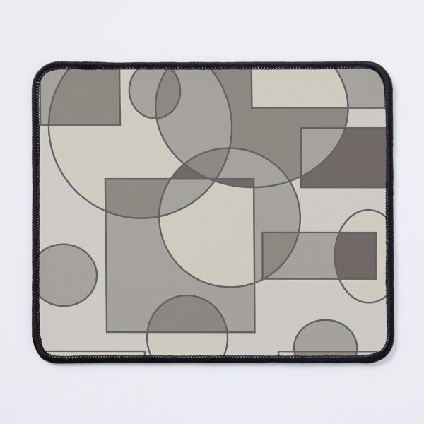 Item preview, Abstract geometric composition, basic shapes: circles and squares/ Shades of grey. designed and sold by My-fake-places.