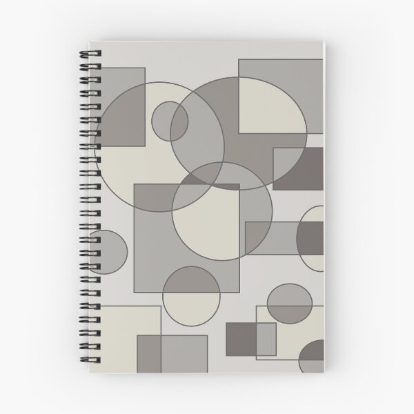 Item preview, Abstract geometric composition, basic shapes: circles and squares/ Shades of grey. designed and sold by My-fake-places.