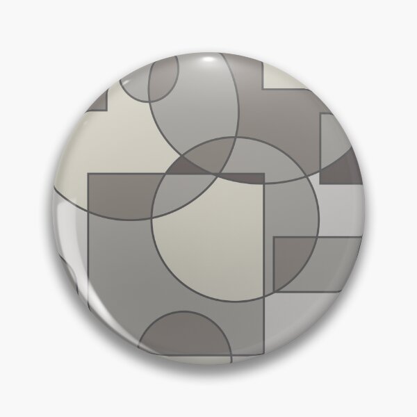 Item preview, Abstract geometric composition, basic shapes: circles and squares/ Shades of grey. designed and sold by My-fake-places.