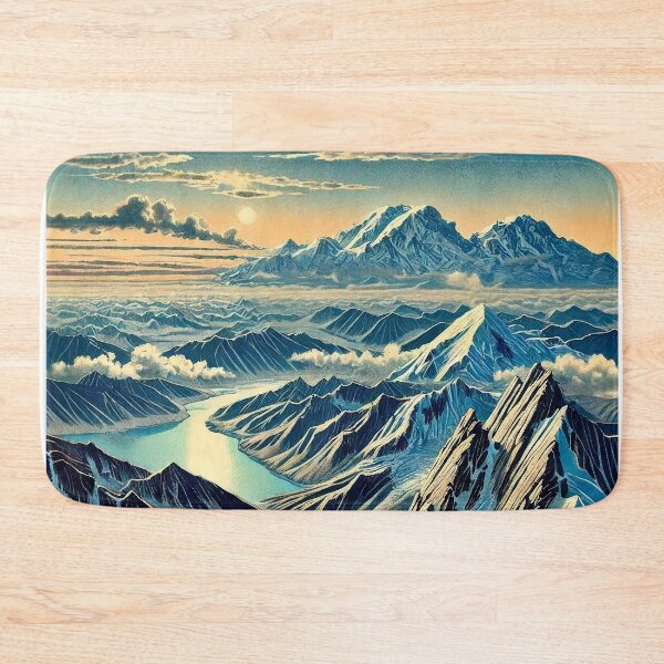 Item preview, The Trek from Katuha - A Contemporary Ukiyo-e Nature Landscape designed and sold by Kijiermono.