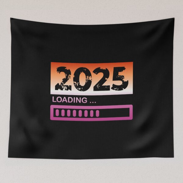 Item preview, 2025 Loading, Lesbian pride flag graphic, New Year, 2025, New Years Eve, celebration, funny,  Countdown, Loading, New You, New Year Resolutions,   designed and sold by PrideBeProud.