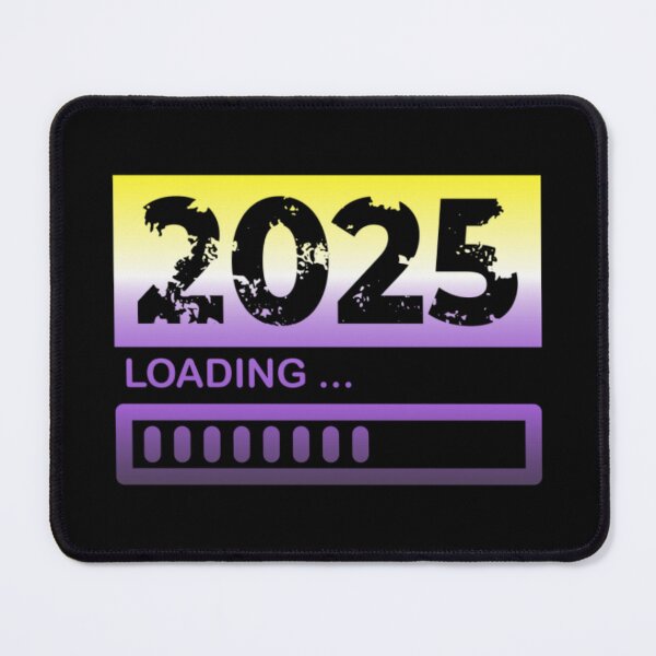 Item preview, 2025 Loading, Nonbinary pride flag graphic, New Year, 2025, New Years Eve, celebration, funny, Countdown, Loading, New You, New Year Resolutions, designed and sold by PrideBeProud.