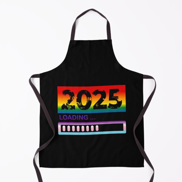 Item preview, 2025 Loading, Progress pride flag graphic, New Year, 2025, New Years Eve, celebration, funny, Countdown, Loading, New You, New Year Resolutions, designed and sold by PrideBeProud.