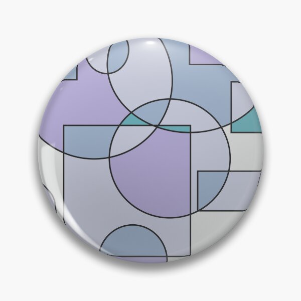 Item preview, Abstract geometric composition, basic shapes: circles and squares/ Shades of light baby blue and lilac. designed and sold by My-fake-places.
