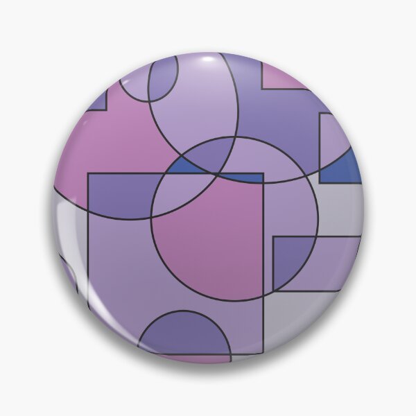 Item preview, Abstract geometric composition, basic shapes: circles and squares/ Shades of lilac and purple. designed and sold by My-fake-places.