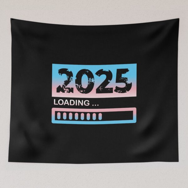 Item preview, 2025 Loading, Transexual pride flag graphic, New Year, 2025, New Years Eve, celebration, funny,  Countdown, Loading, New You, New Year Resolutions,   designed and sold by PrideBeProud.