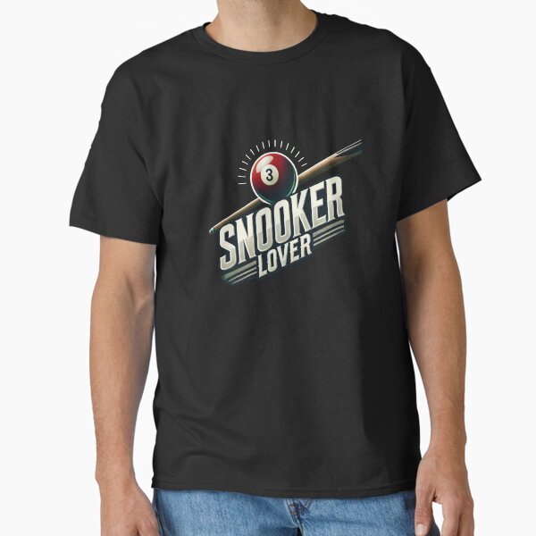 Item preview, a snooker cue runs diagonally across the design, and the text "SNOOKER LOVER" is displayed in strong, dynamic font, celebrating a passion for snooker. Perfect for enthusiasts of the game. designed and sold by NUTTSHIRTPOD.