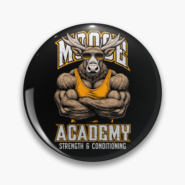 Artikelvorschau, Moose Gym Funny Elk Stag Academy Kraft und Kondition entworfen und verkauft von GrandeDuc.