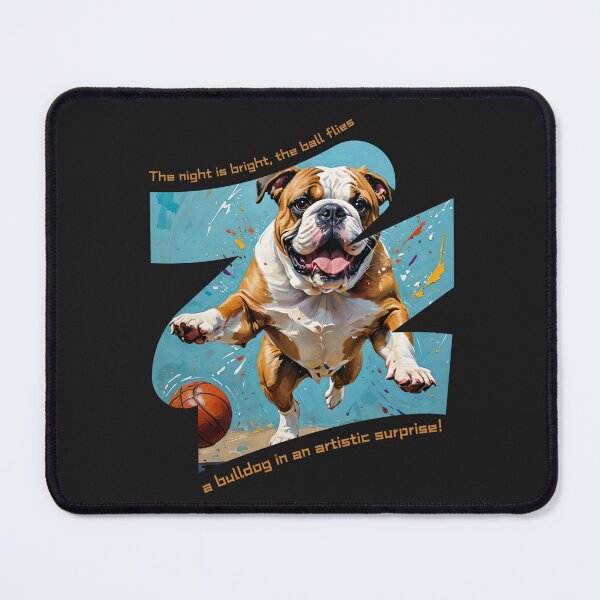 Item preview, The night is bright, the ball flies, a bulldog in an artistic surprise designed and sold by Crafty Capers Drift.