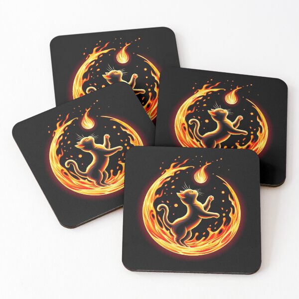 Item preview, Lava Fire Kitten Playing with Fireball, Ai Generated Art  designed and sold by ACC .