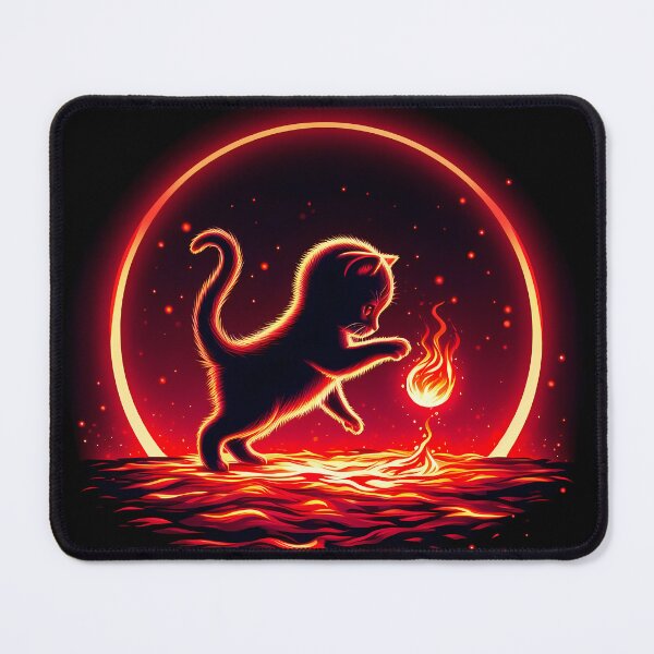 Item preview, Lava Fire Kitten Playing with Fireball, Ai Generated Art  designed and sold by ACC .