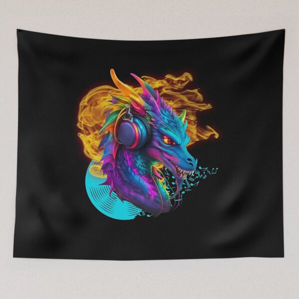 Item preview, D.J. Outfit Dragon with Headphones and Vinyl designed and sold by Endo Designs - cause Love and Life matters.