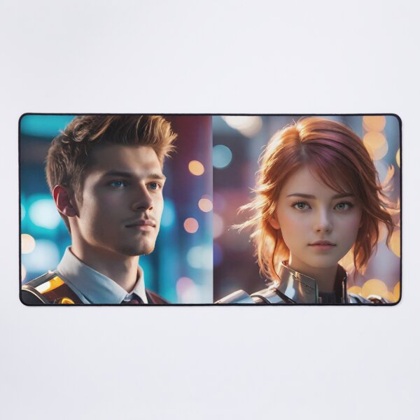 Item preview, A Couple Standing against a Backdrop of Blurred Lights designed and sold by masabo.