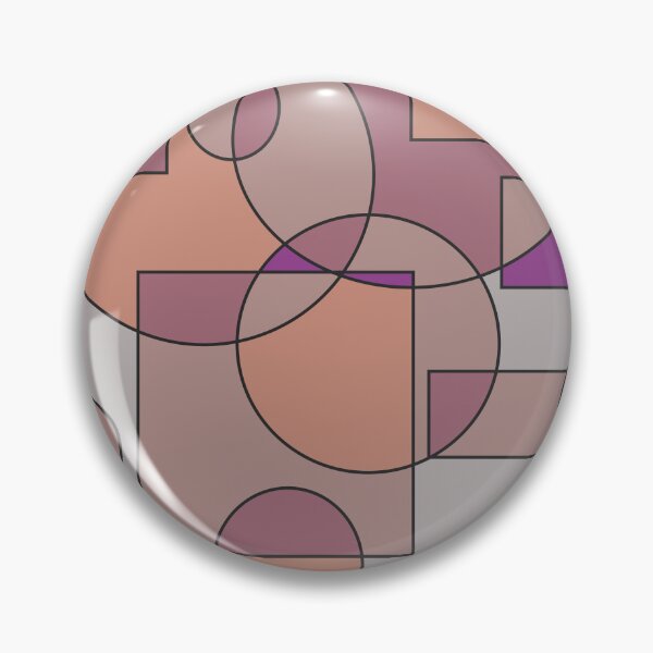 Item preview, Abstract geometric composition, basic shapes: circles and squares/ Shades of dark pastel pink and purple. designed and sold by My-fake-places.