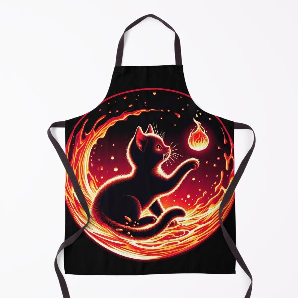 Item preview, Lava Fire Kitten Playing with Fireball, Ai Generated Art  designed and sold by ACC .