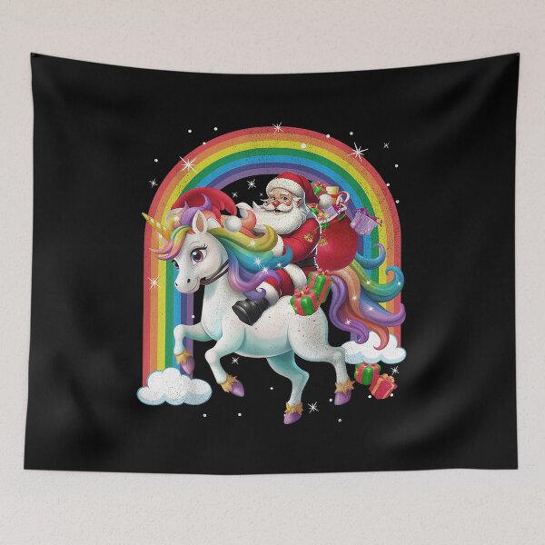 Item preview, Merry Christmas 2024 Santa Riding Unicorn Xmas designed and sold by Gala-Zae.