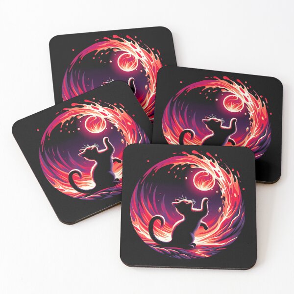 Item preview, Lava Fire Kitten Playing with Fireball, Ai Generated Art  designed and sold by ACC .