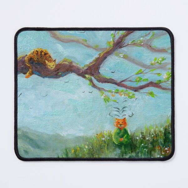 Item preview, Oil paintning. A tiger meditating on a hill. designed and sold by rusmashart.