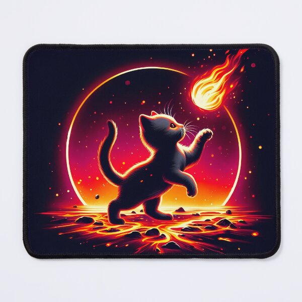 Item preview, Lava Fire Kitten Playing with Fireball, Ai Generated Art  designed and sold by ACC .