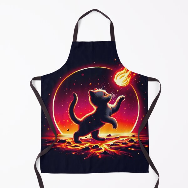 Item preview, Lava Fire Kitten Playing with Fireball, Ai Generated Art  designed and sold by ACC .