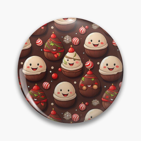 Item preview, Chocolatey Truffle Cheer: A cheerful pattern with chocolate truffles in bright, vibrant colors, perfect for spreading joy and happiness. designed and sold by Grang Art Artistic Designs.