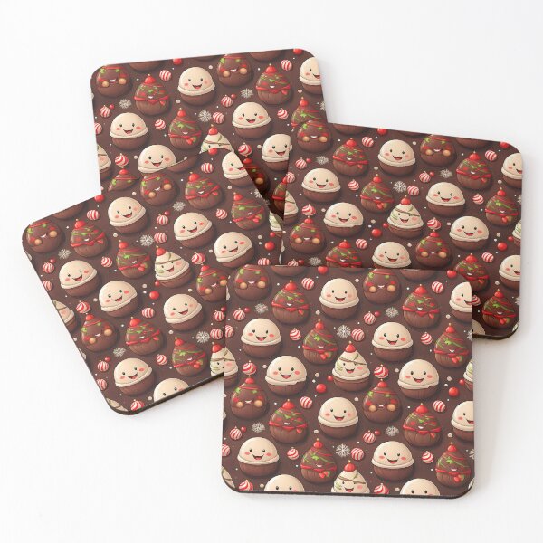Item preview, Chocolatey Truffle Cheer: A cheerful pattern with chocolate truffles in bright, vibrant colors, perfect for spreading joy and happiness. designed and sold by Grang Art Artistic Designs.