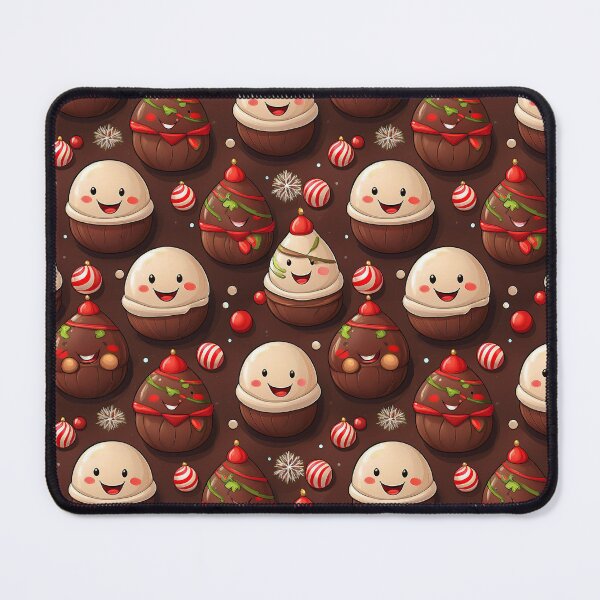 Item preview, Chocolatey Truffle Cheer: A cheerful pattern with chocolate truffles in bright, vibrant colors, perfect for spreading joy and happiness. designed and sold by Grang Art Artistic Designs.
