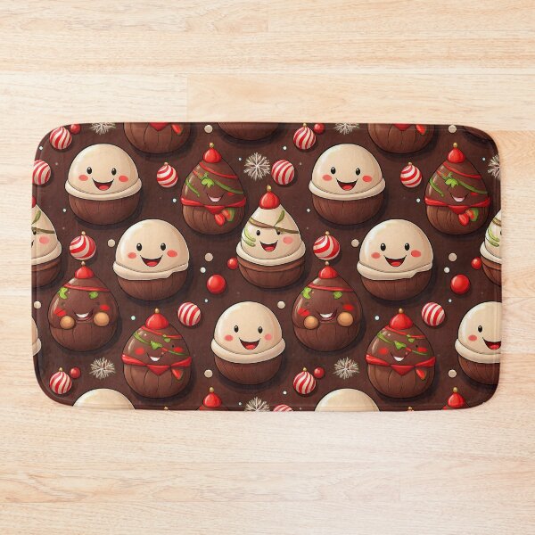 Item preview, Chocolatey Truffle Cheer: A cheerful pattern with chocolate truffles in bright, vibrant colors, perfect for spreading joy and happiness. designed and sold by Grang Art Artistic Designs.