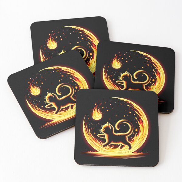 Item preview, Lava Fire Kitten Playing with Fireball, Ai Generated Art  designed and sold by ACC .