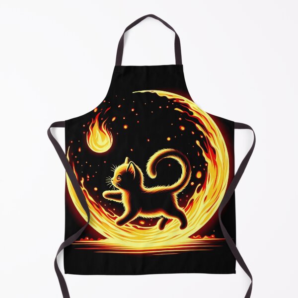 Item preview, Lava Fire Kitten Playing with Fireball, Ai Generated Art  designed and sold by ACC .