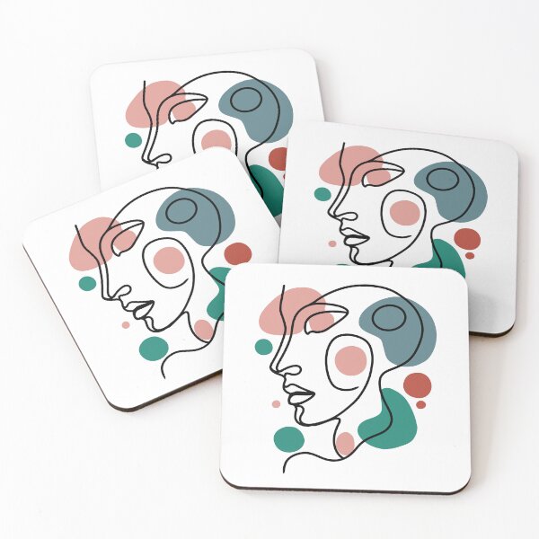Item preview, Abstract Line Face: Modern Minimalist Art designed and sold by lavavamp.